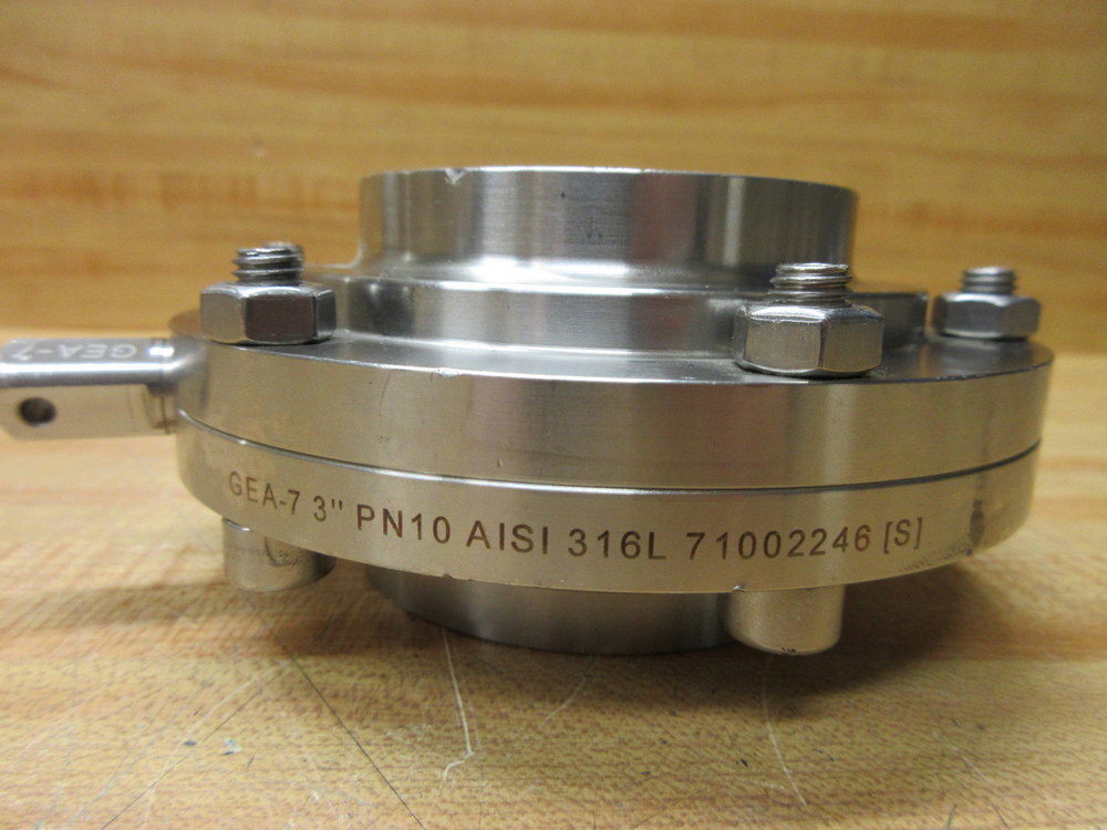 GEA GEA-7 3″ PN10AISI 316L 71002246S Butterfly Valve GEA-7-3″