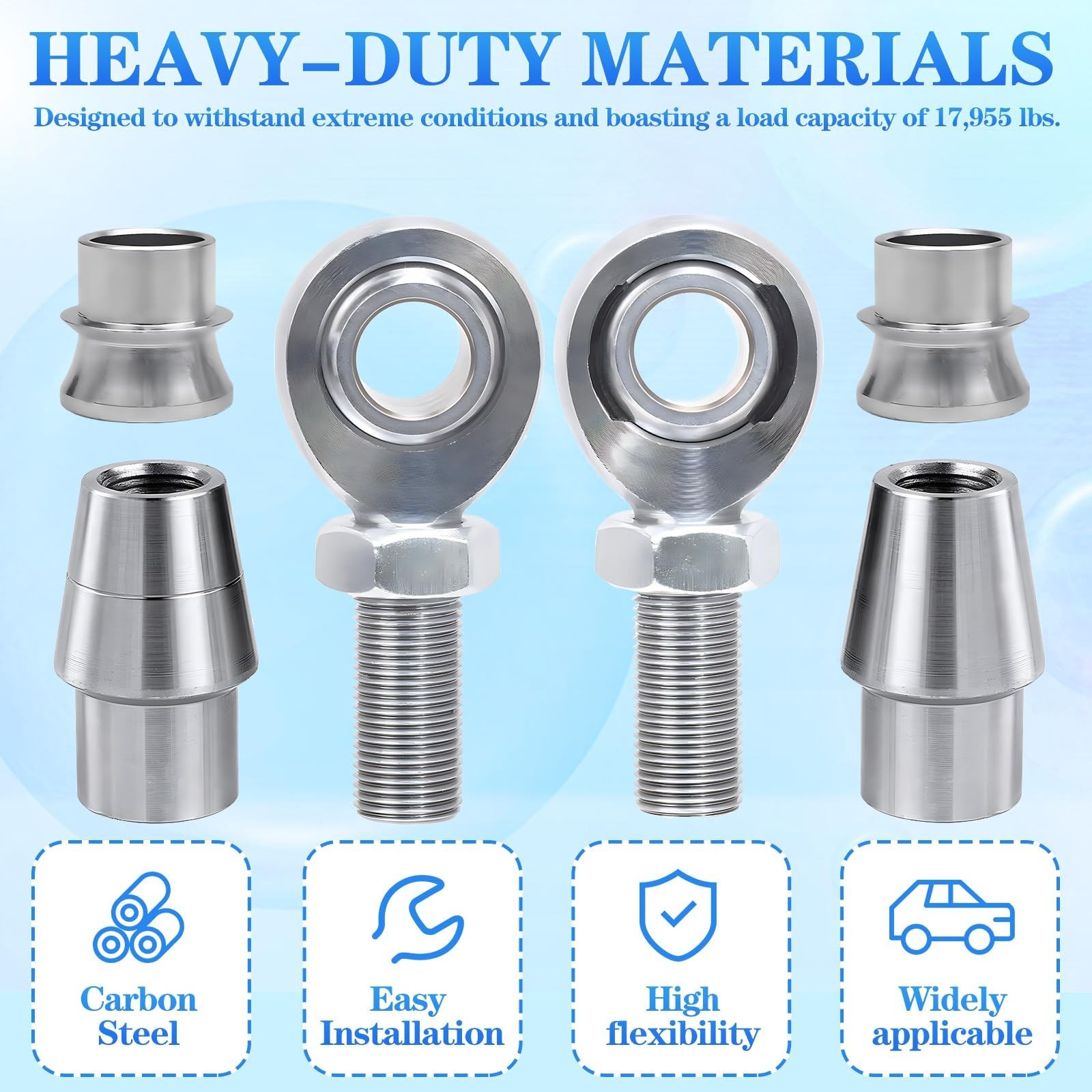 5/8”-18 Heim Joint Rod End Kit with Spacer,Tube Adapters & Jam Nuts,RH & LH …