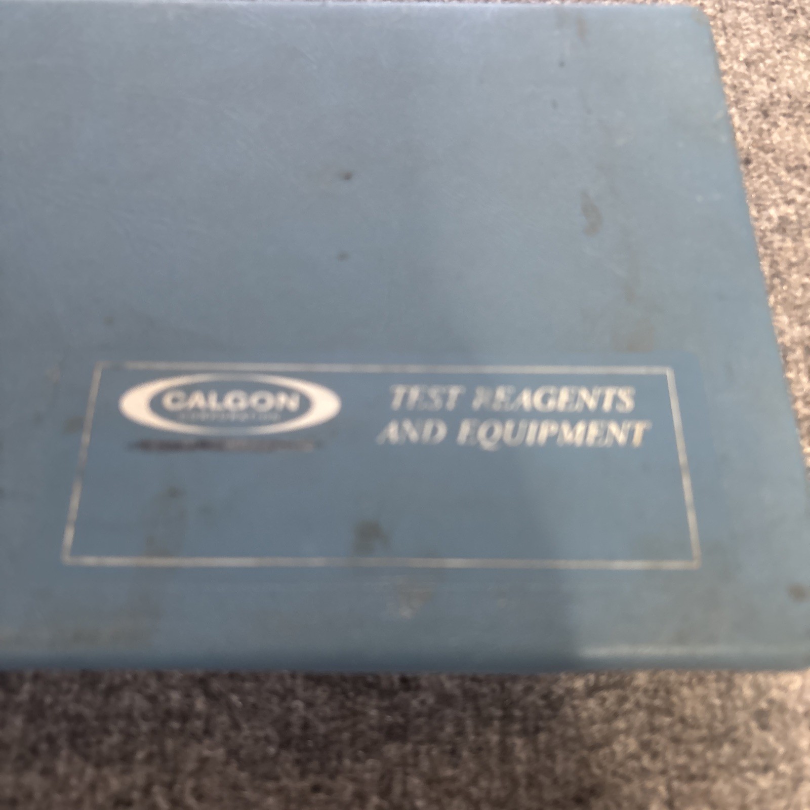 Vintage Calgon Case Blue Empty Test Regents And Equipment Clasp