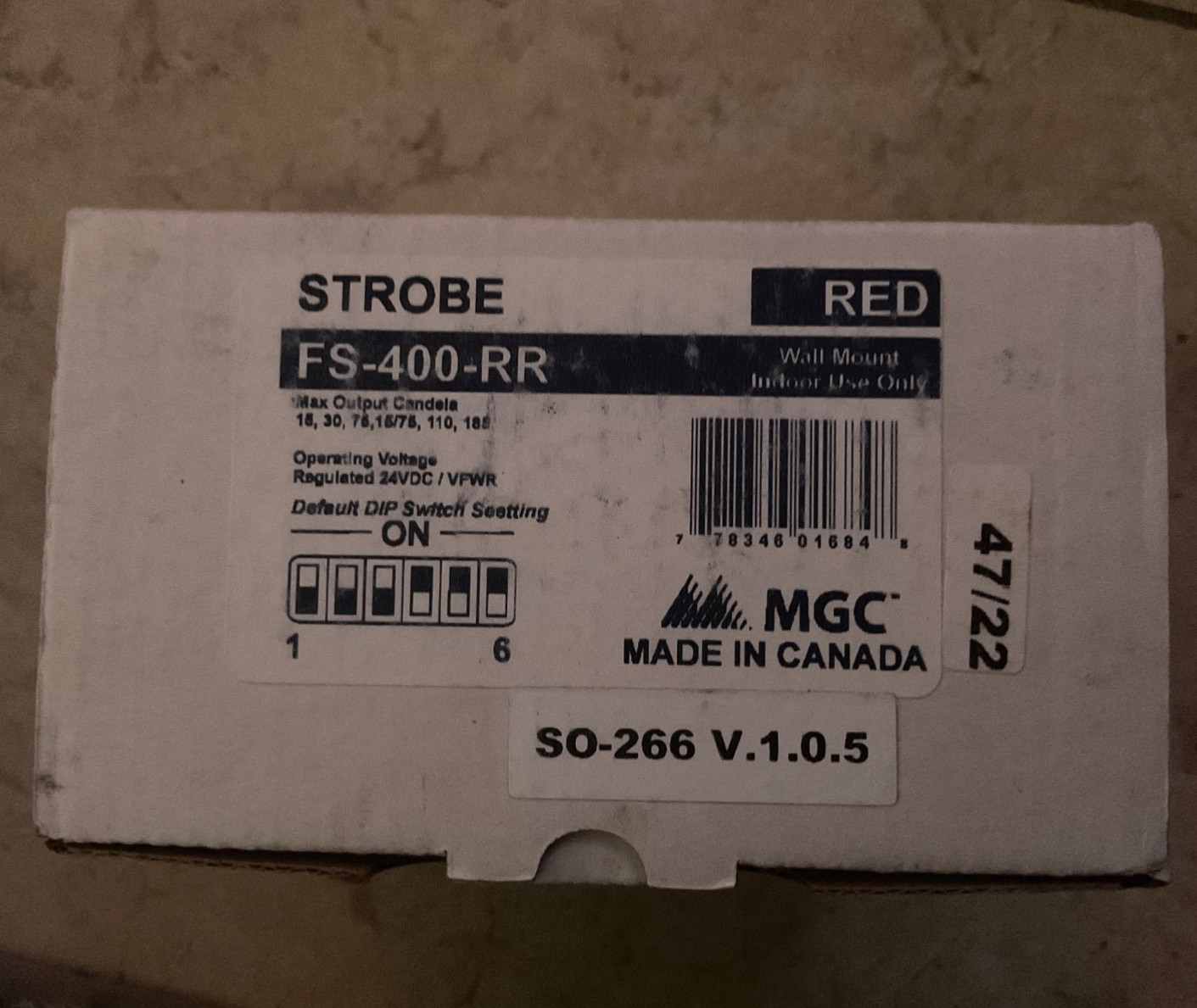 MIRCOM FS-400-RR / FIRE ALARM STROBE / NEW!!!🇺🇸