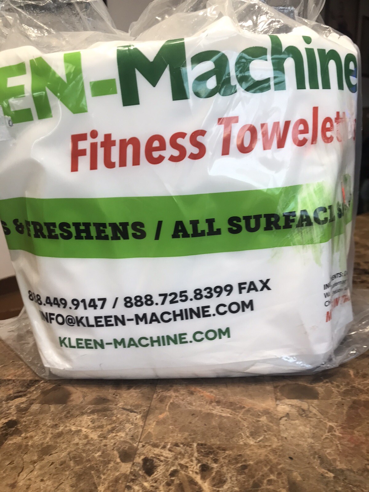Kleen – Machine Fitness Towelettes 900 Towelettes 8″ x 6″ – NEW