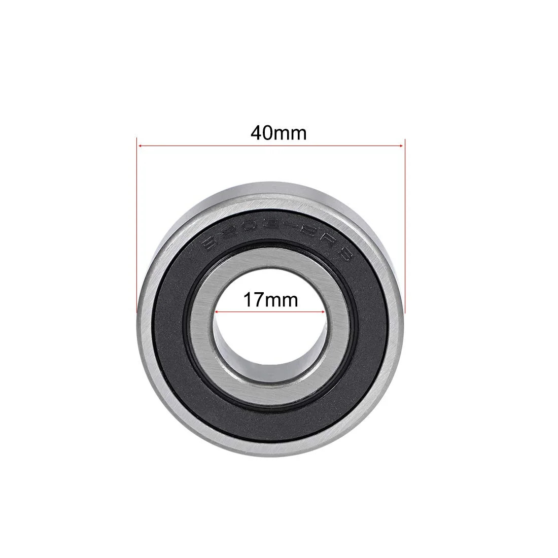 uxcell 3203-2RS Angular Contact Ball Bearing 17x40x17.5mm Sealed Bearings 5203-2