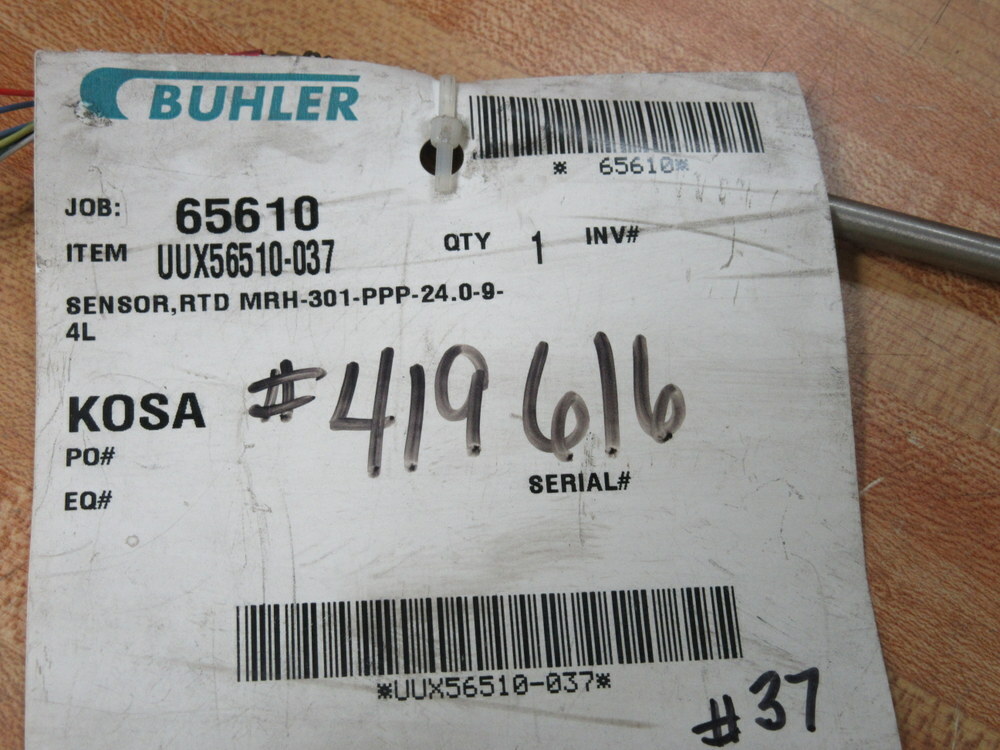 Buehler UUX56510-037 Sensor RTD MRH-301-PPP-24.0-9-4L