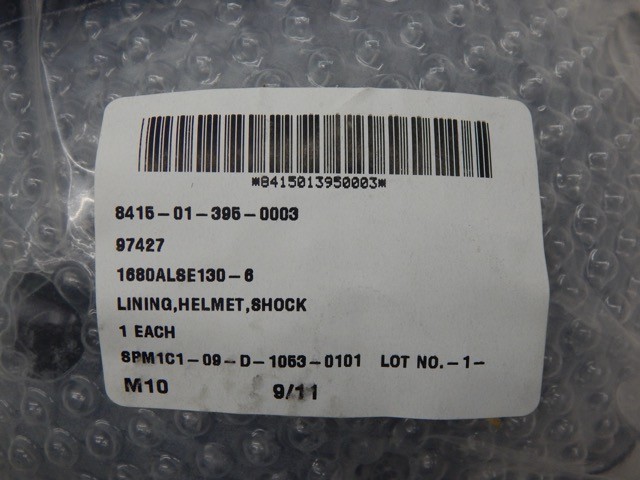 Gentex 1680-ALSE-130-6, 85D7087-20, 8415013950003, (XL) Helmet Absorbing Liner