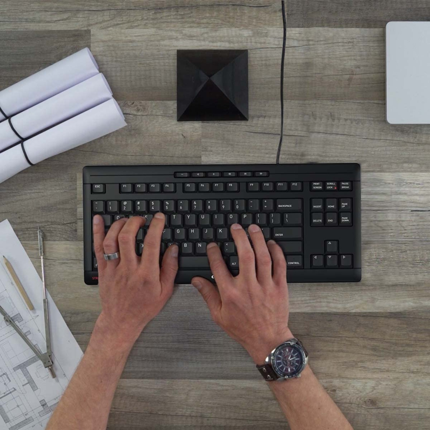 Cherry Stream Keyboard TKL, Wired Keyboard Without Number Pad, Whisper Quiet …