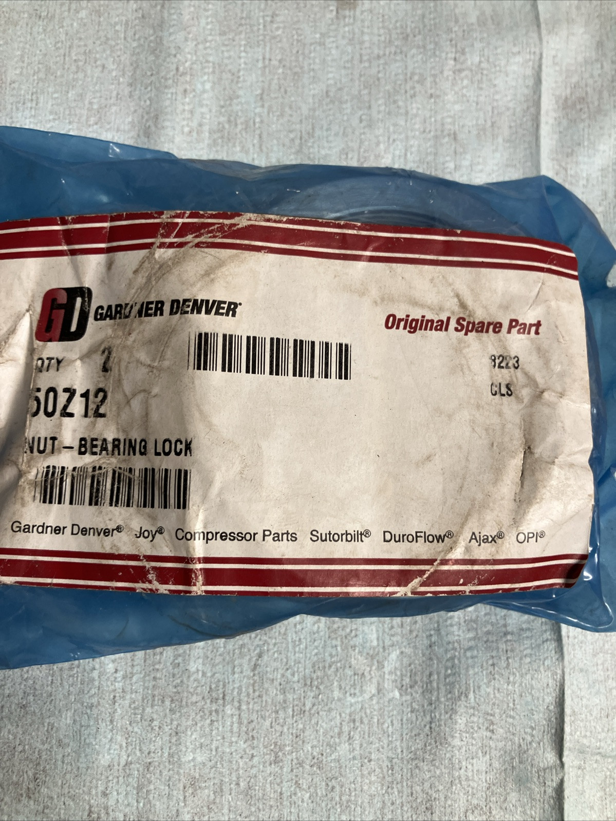 New Old Stock GARDNER DENVER 50Z12 Bearing Lock Nut Qty 2 Free Shipping