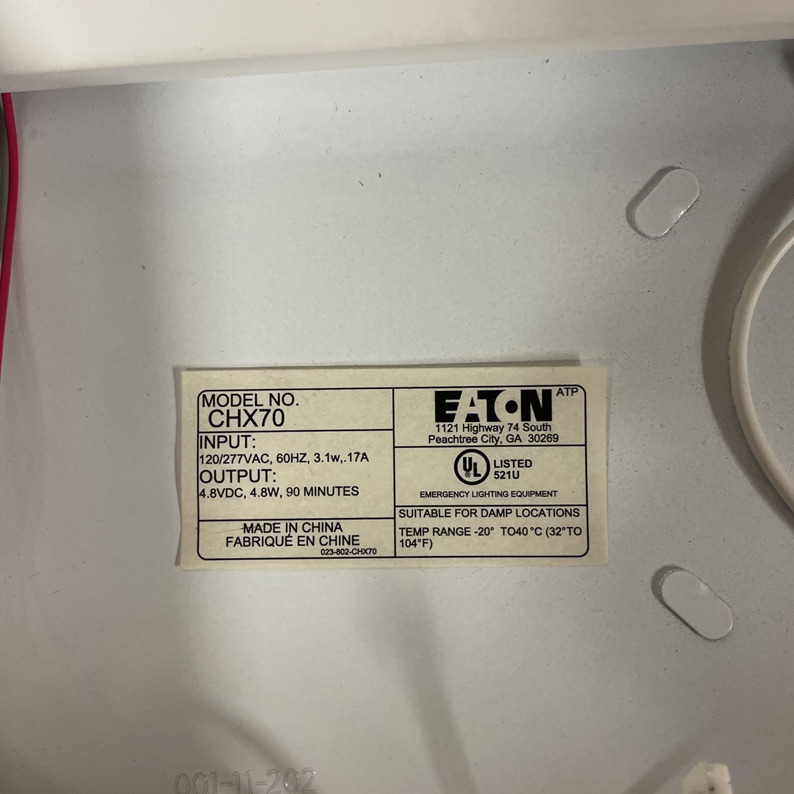 TWO SURE-LITES CHX71 LED EMERGENCY INTEGRATED EXIT SIGN