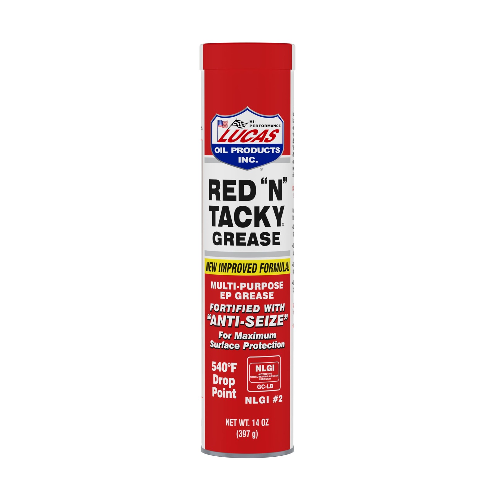 Lucas Oil Red-N-Tacky Grease 14oz 60 pk 14 Ounce, bright red