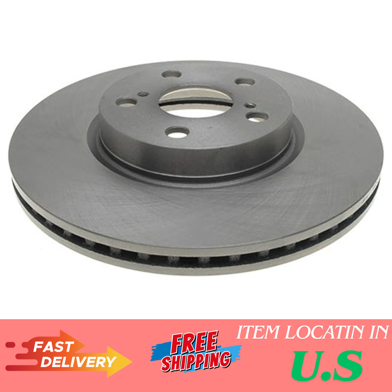 Silver Front Brake Rotor 18A2601A | GM 19255510 Brake Rotors for Select Pontiac
