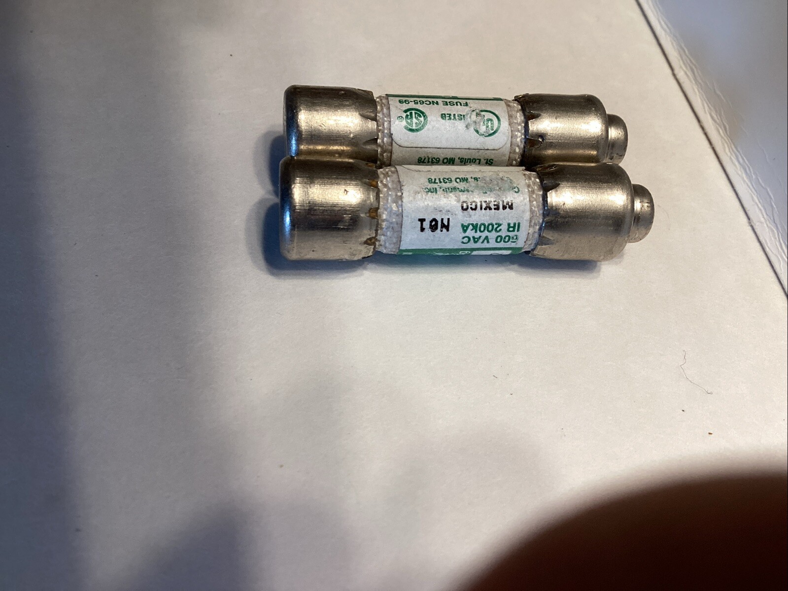 Lot of 2- CC-Tron FNQ-R 1-1/2 Time Delay Class CC Current Limiting Fuse
