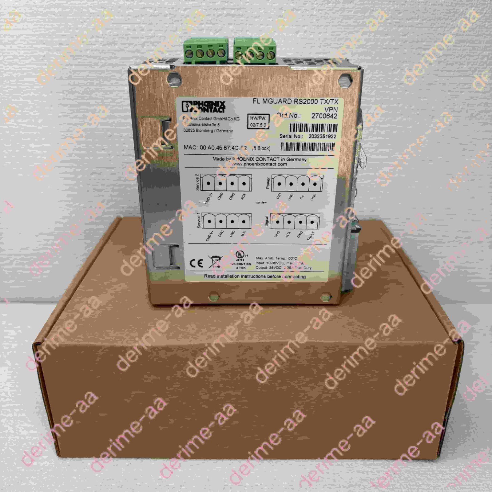Phoenix 2700642 FL MGUARD RS2000 TX/TX VPN industrial switch#1pcs new in box