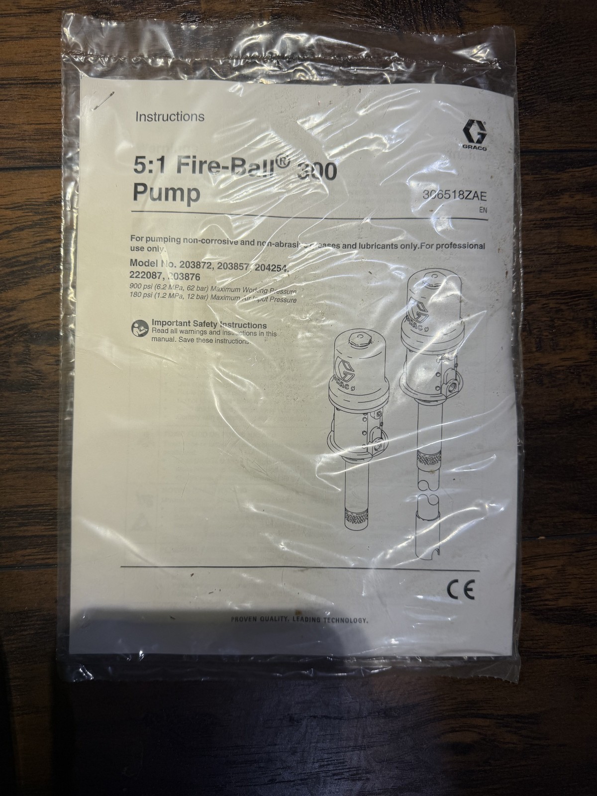 Graco Fire-Ball 300 Air-Powered Drum Pump P/N 203876 NEW in Box A20R USA