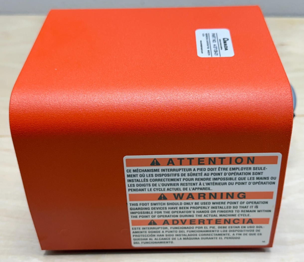 Amada 4-37139-01 Two-Stage Foot Switch w/ Guard, Linemaster Aquiline 972-S