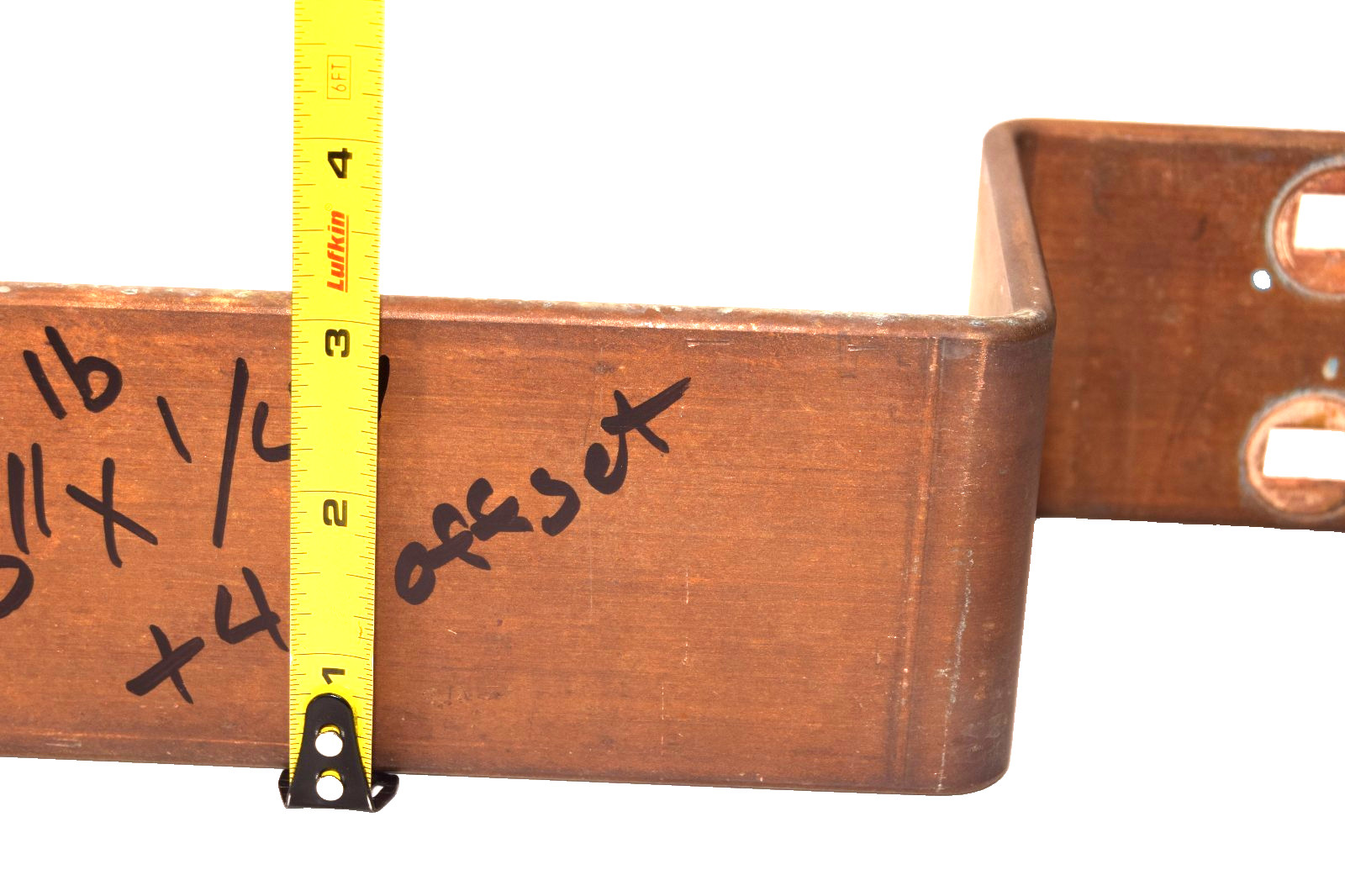 41″ x 3″ x 1/4″ (+4″ offset Step) Copper Flat BusBar bus bar buss bar Stock