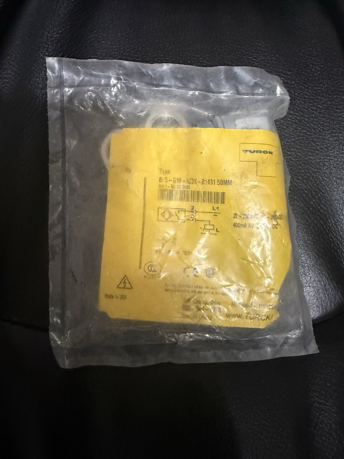 TURCK BI5-G18-AZ3X-B1431 50MM PROXIMITY SENSOR NO 20-250V 500mA (4372400) New