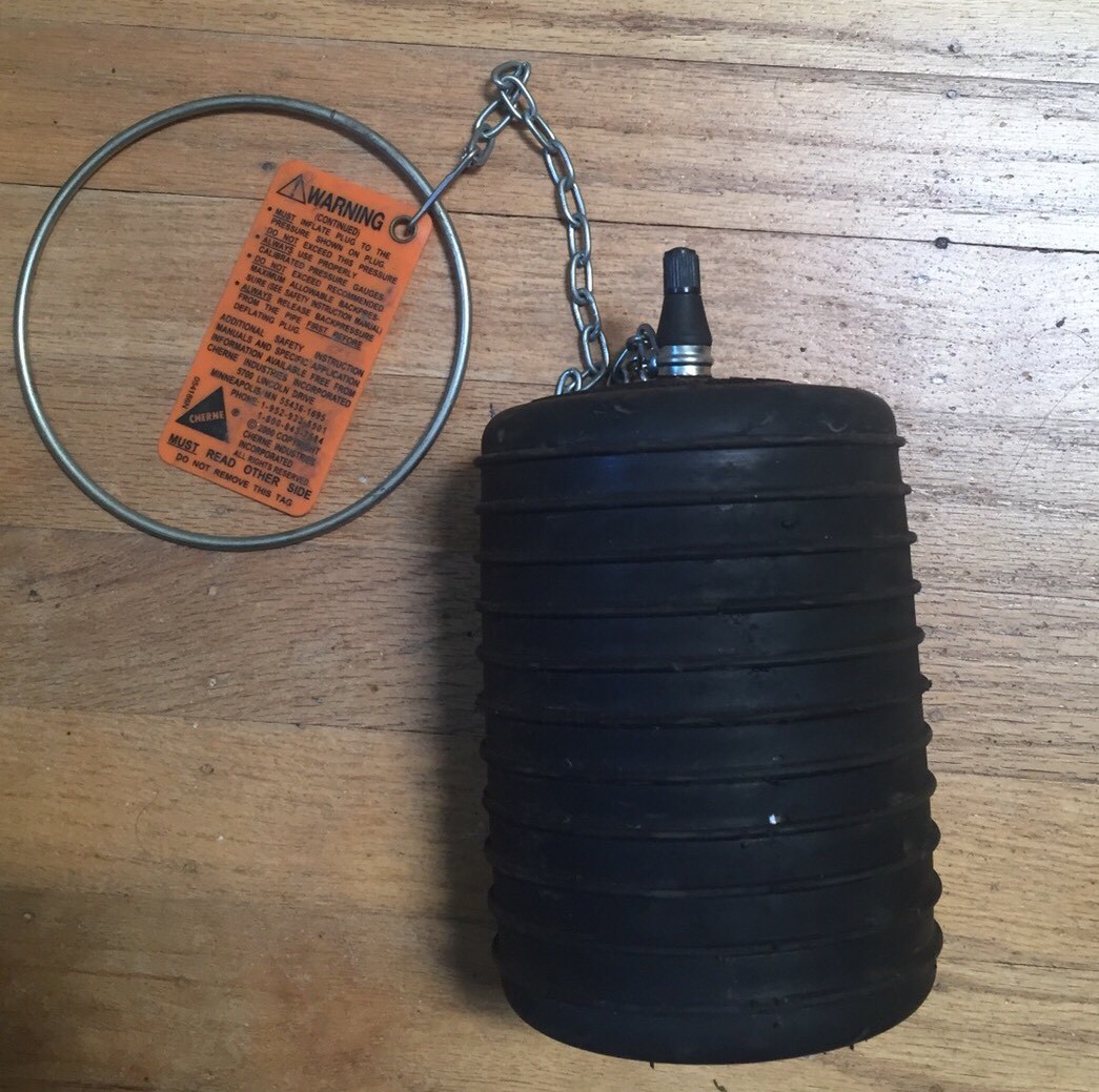 CHERNE INDUSTRIES 270059 Test Ball Plug, Pneumatic, Size 5 In