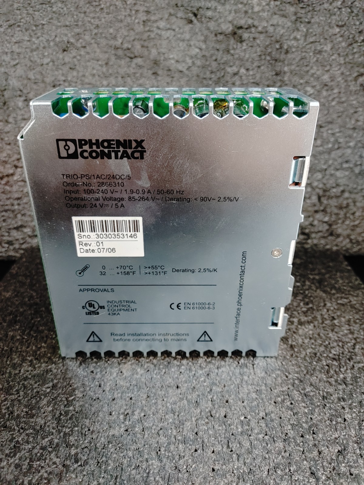 PHOENIX CONTACT TRIO-PS/1AC/24DC/5 2866310 Power Supply