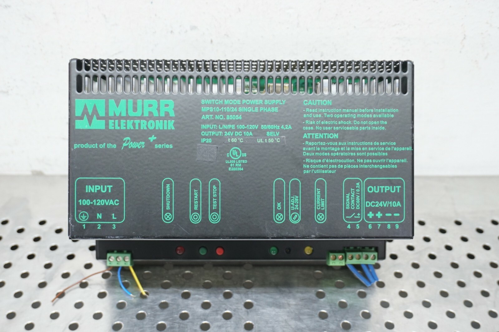 MURR ELEKTRONIK MPS10-110/24 SINGLE PHASE SWITCH MODE POWER SUPPLY