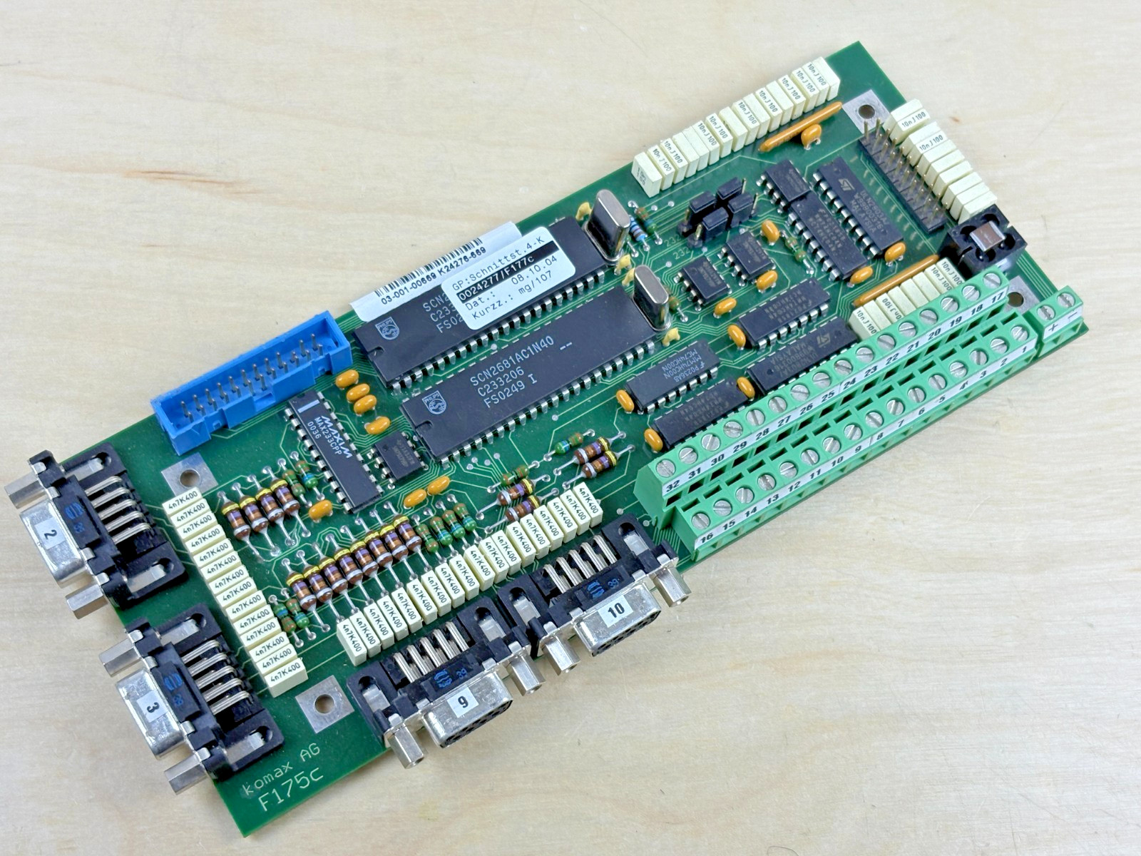 Komax AG F175C Circuit Board, 0024277/F177c