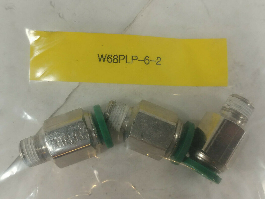 3 NEW PARKER W68PLP-6-2 PRESTOLOK PLUS CONNECTORS 1/8″x3/8″ NNB ***MAKE OFFER***