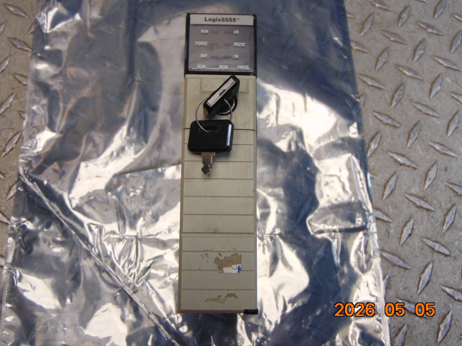 ALLEN BRADLEY 1756-L55/A PROCESSOR UNIT with 1756-M23/A MEMORY EXPANSION