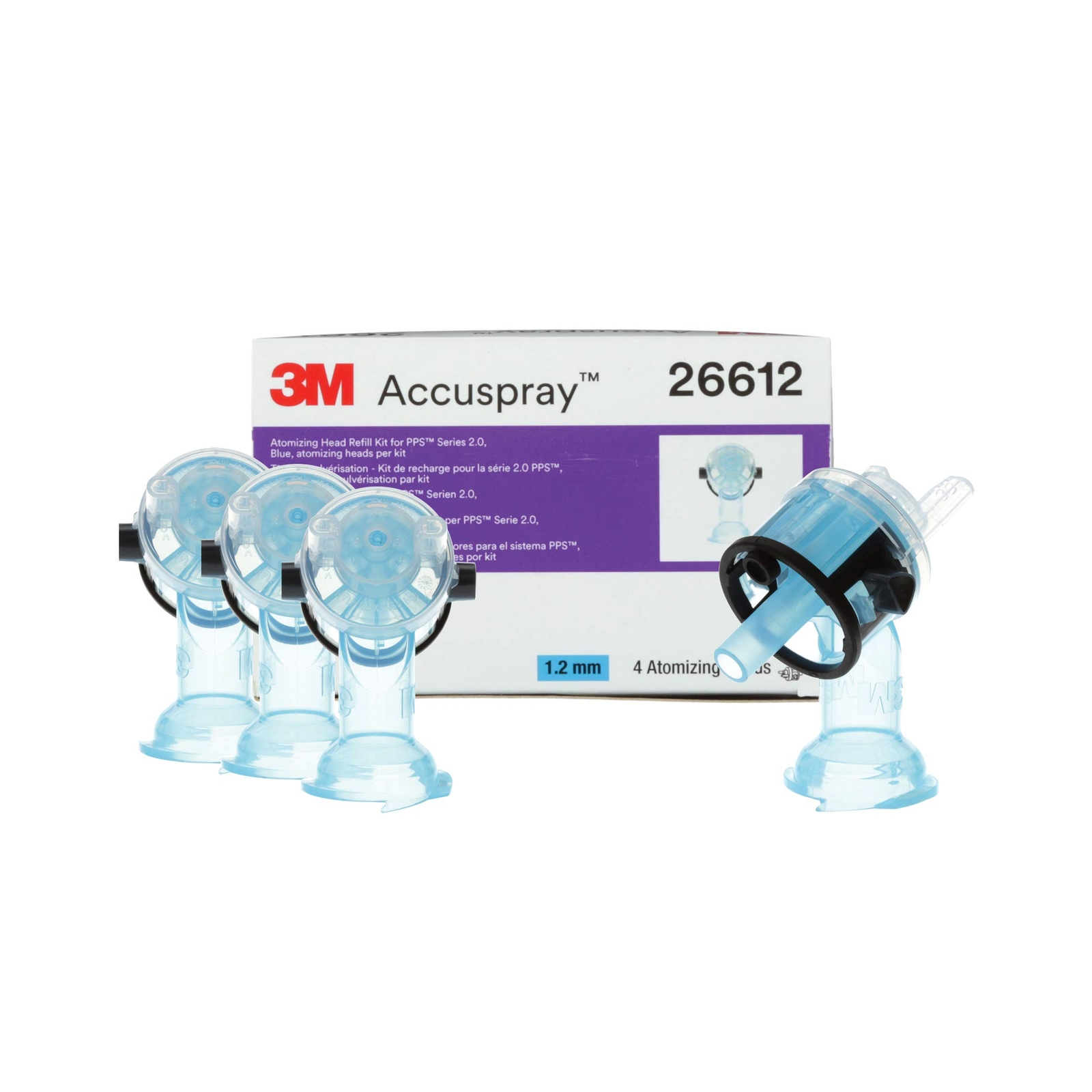 3M Accuspray Paint Spray Gun Nozzle Refills for PPS 2.0 26612 1.2 mm Blue Use