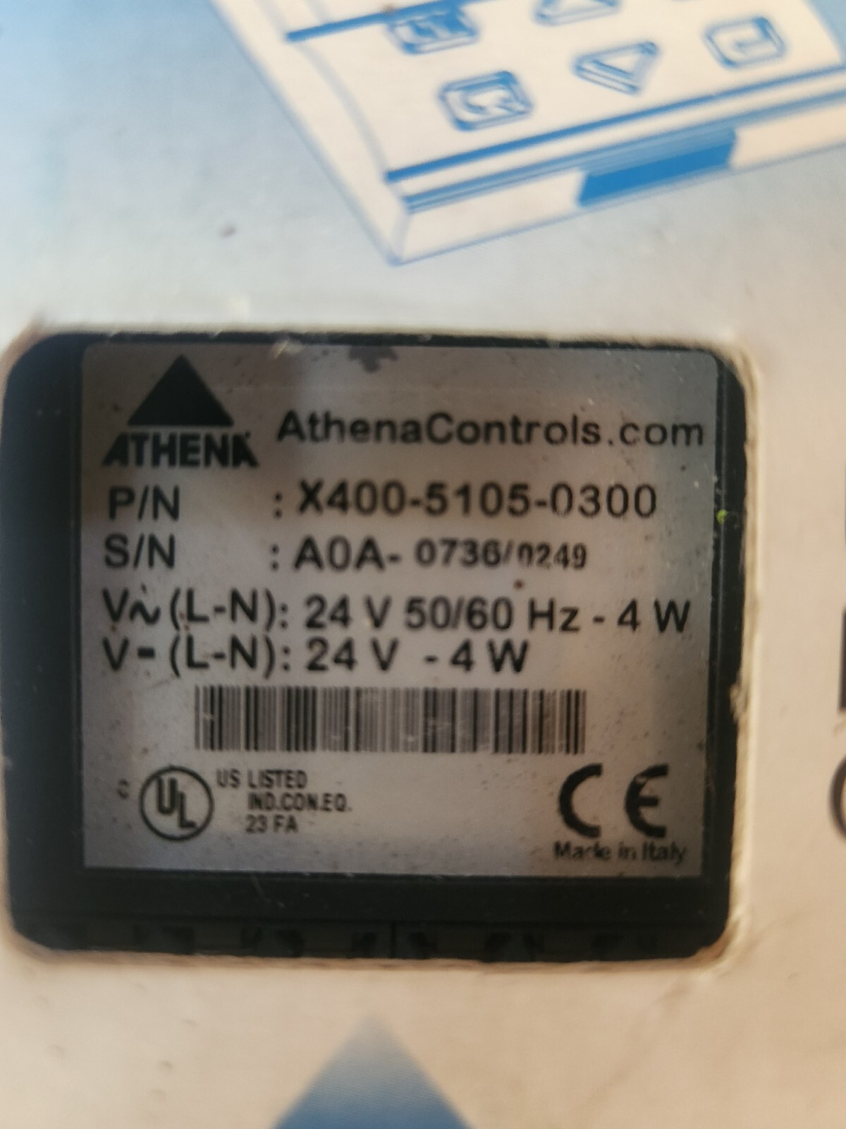 ATHENA X400-5105-0300 / X40051050300, Brand New In Box, Old Stock, Manual X400