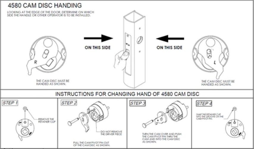 UAC 458 CAM PLUG REPLACES ADAMS RITE 4580 CAM PLUG REVERSIBLE