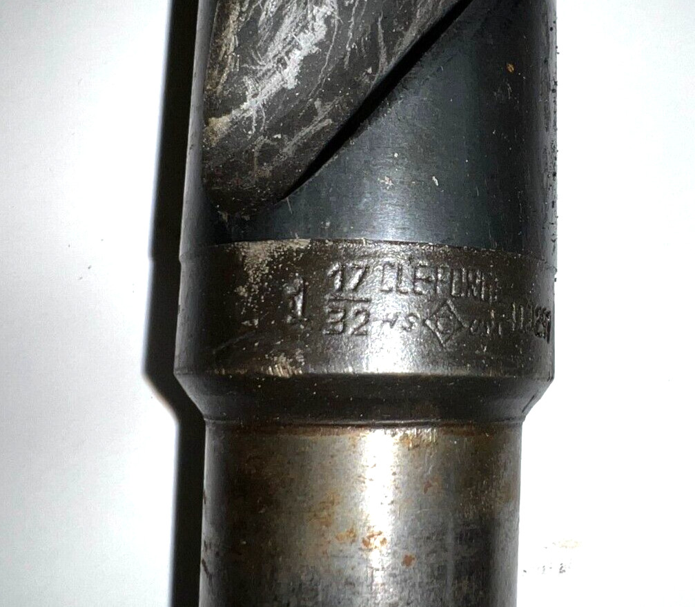 CLEVELAND MORSE TAPER SHANK DRILL BIT MT4 1-17/32″ CUT 10″ LOC 15-1/2″ OAL