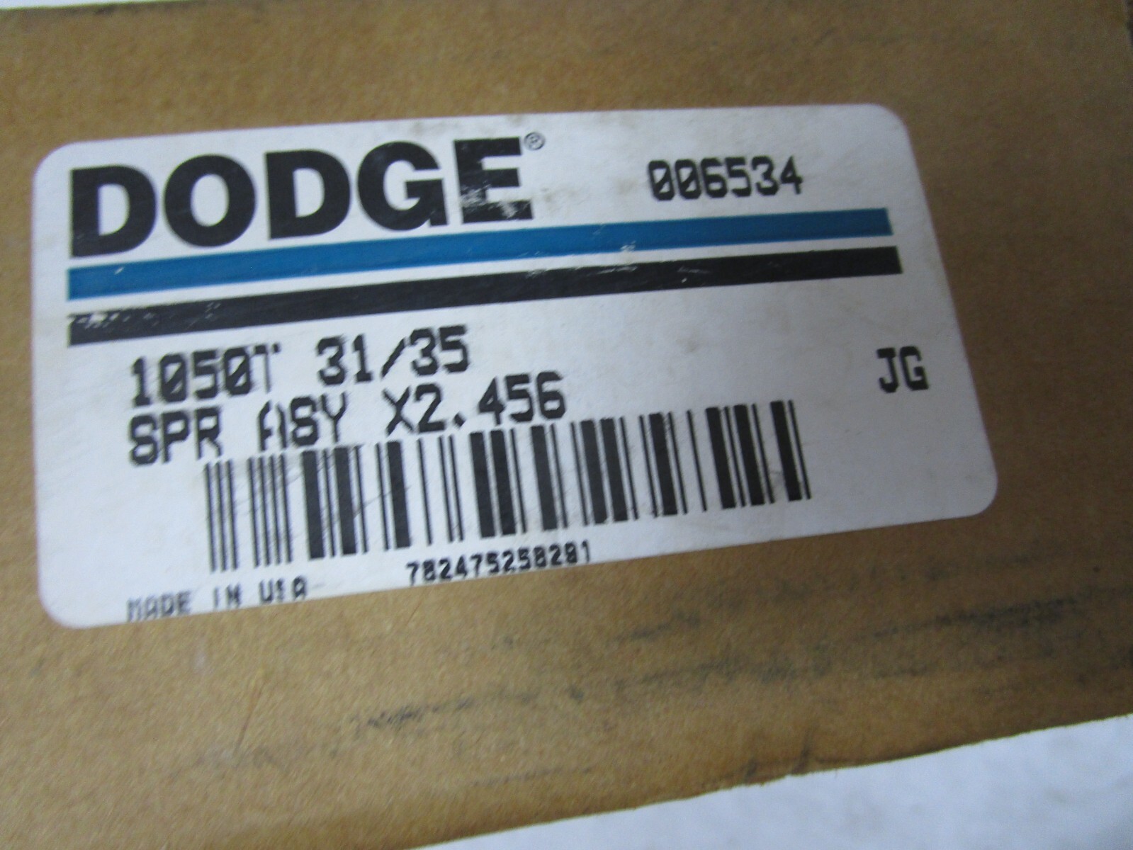 NEW DODGE SPACER HUB 1050T 31/35 006534 SPR ASY X2.456