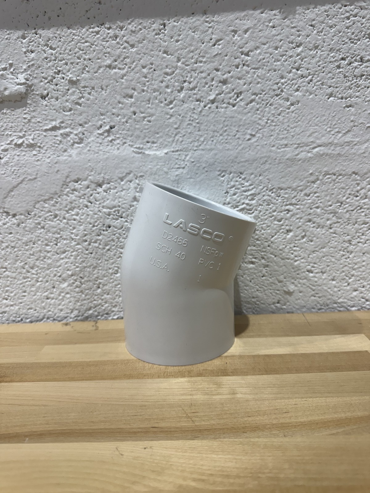 Lasco 3″ Socket PVC 22-1/2 Degree Elbow Sched 40 465030