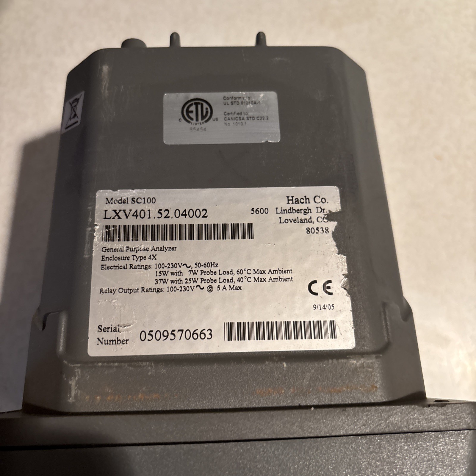 HACH,LXV4015204002,SC100 CONTROLLER ANALYZER