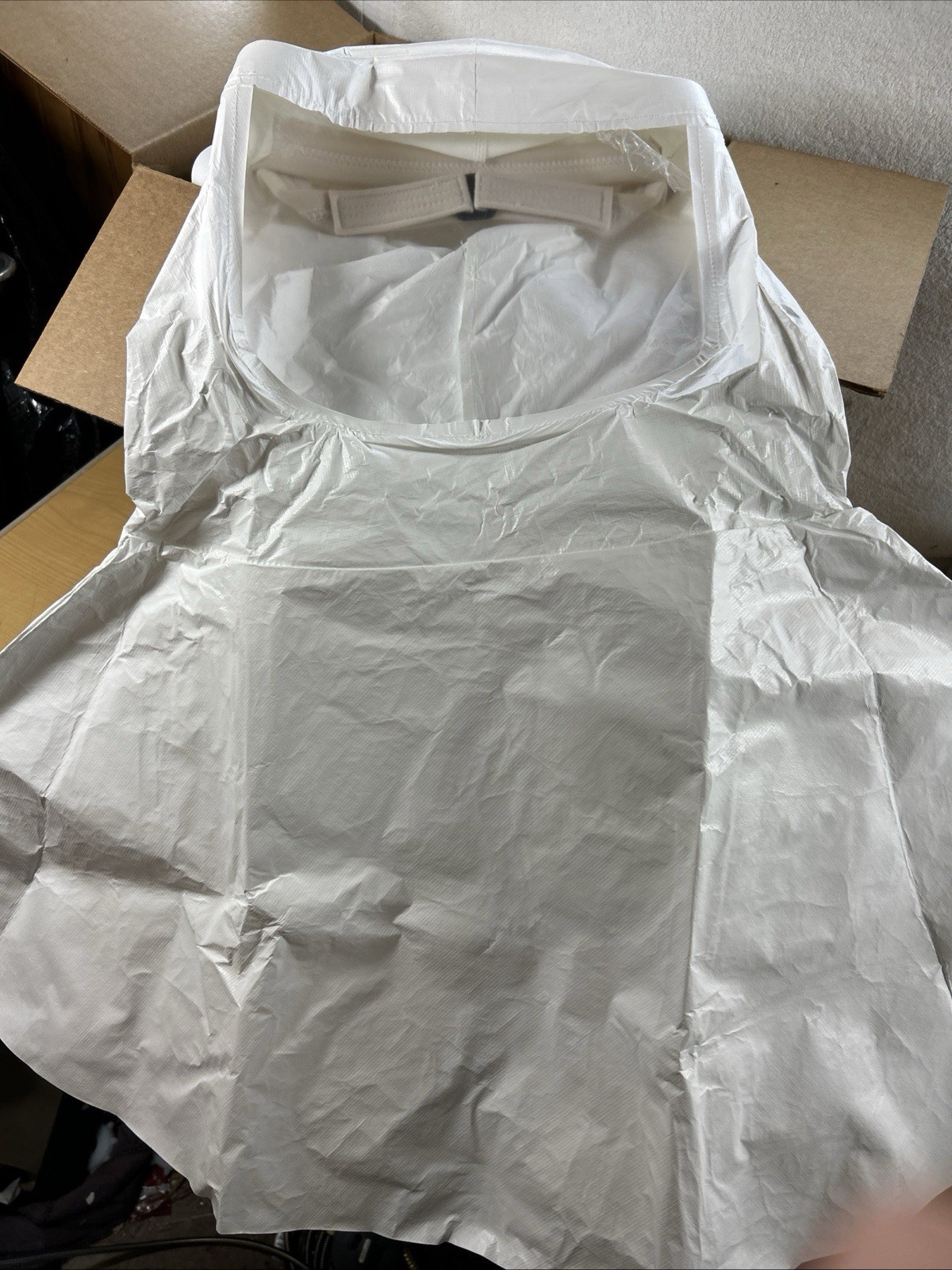 Lot of 10 – Tychem AirBoss Loose Fitting PAPR Hood W/Cape FlexAir White (6183)