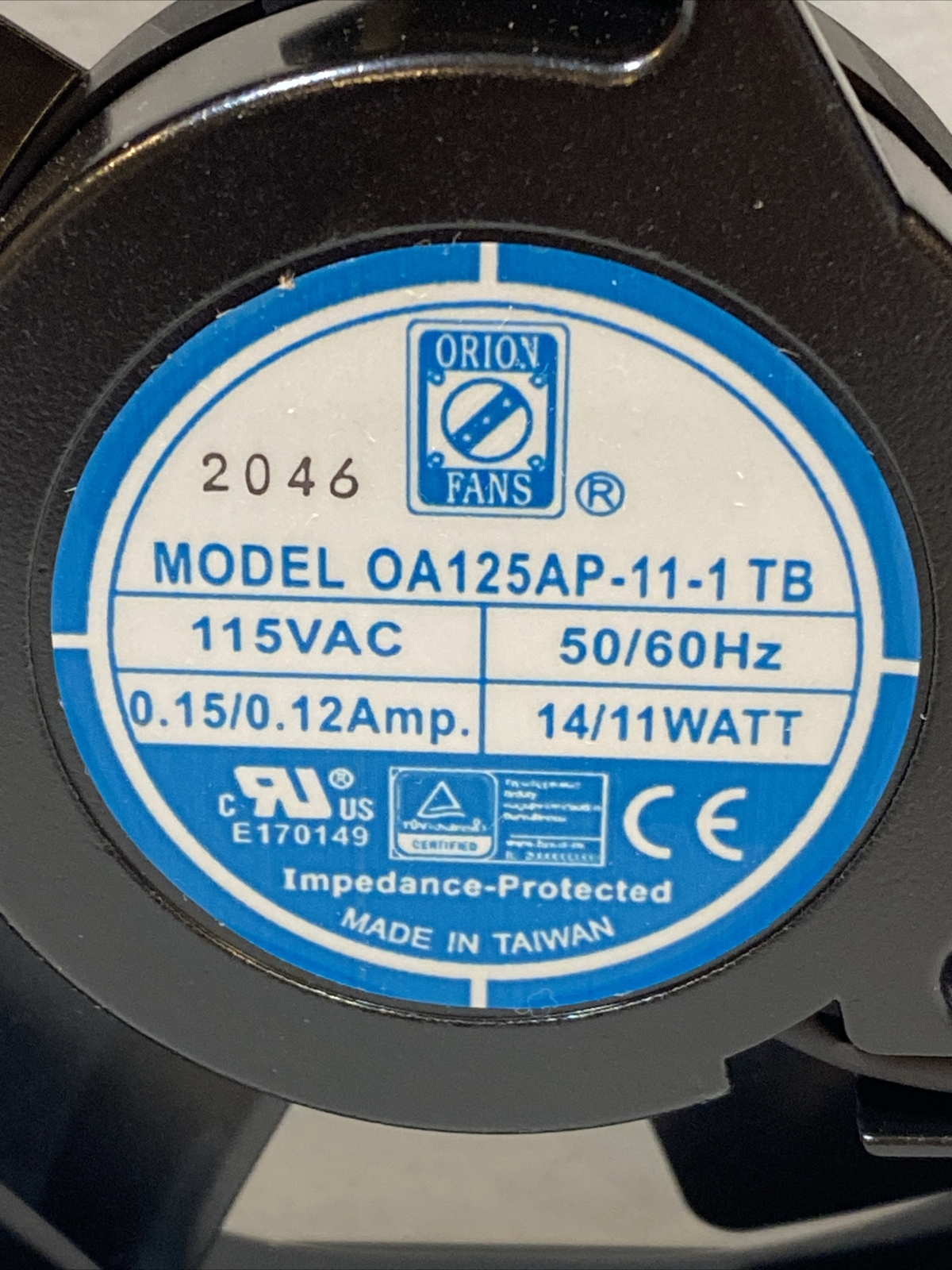 NEW Orion Fans OA125AP-11-1TB FAN AC 120X25 115V BALL 75cfm