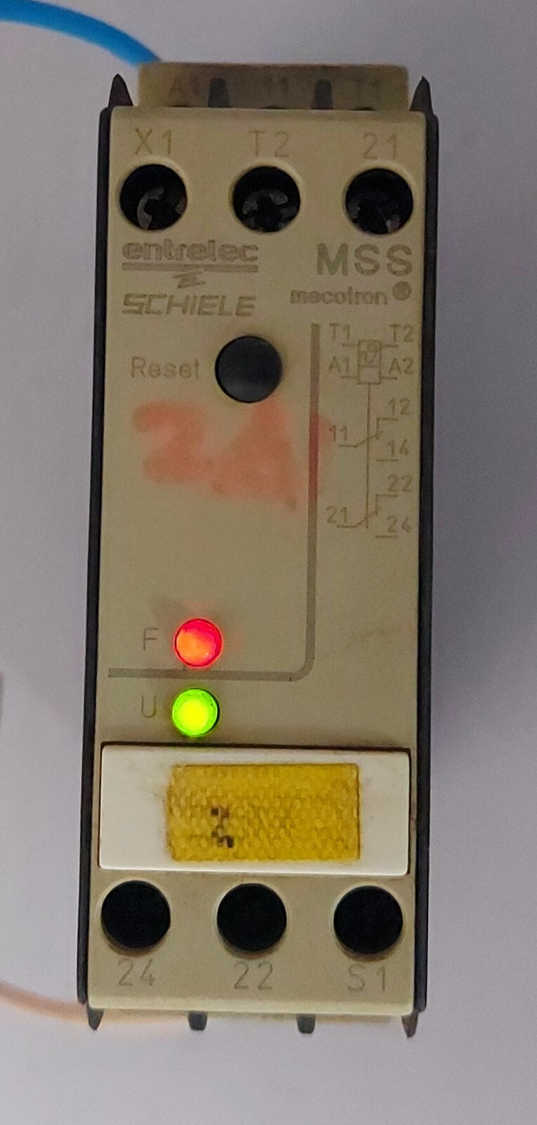 Entrelec Schiele 2.430.810.93 MSS Mecotron Thermistor Motor Protection Relay 24V