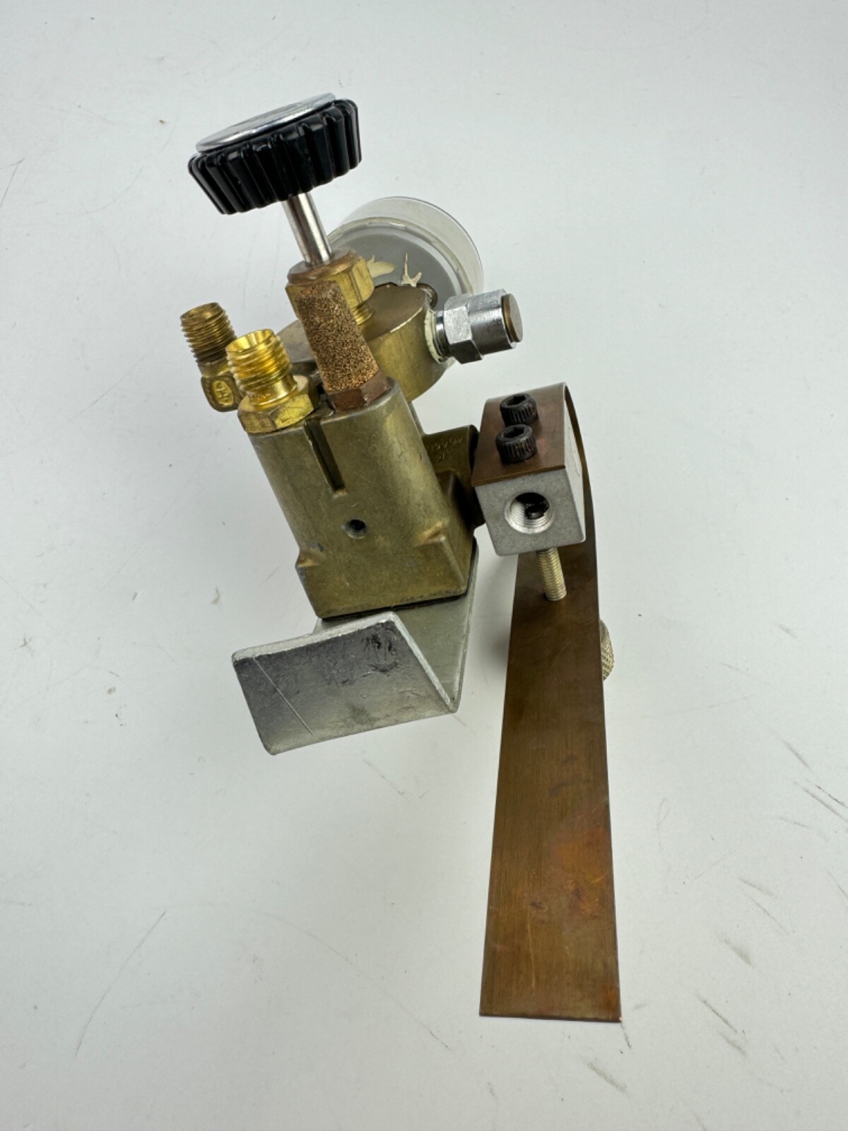 Hoke Valve With Meter 0-160psi Stamped 6NG With Copper Leaf Spring