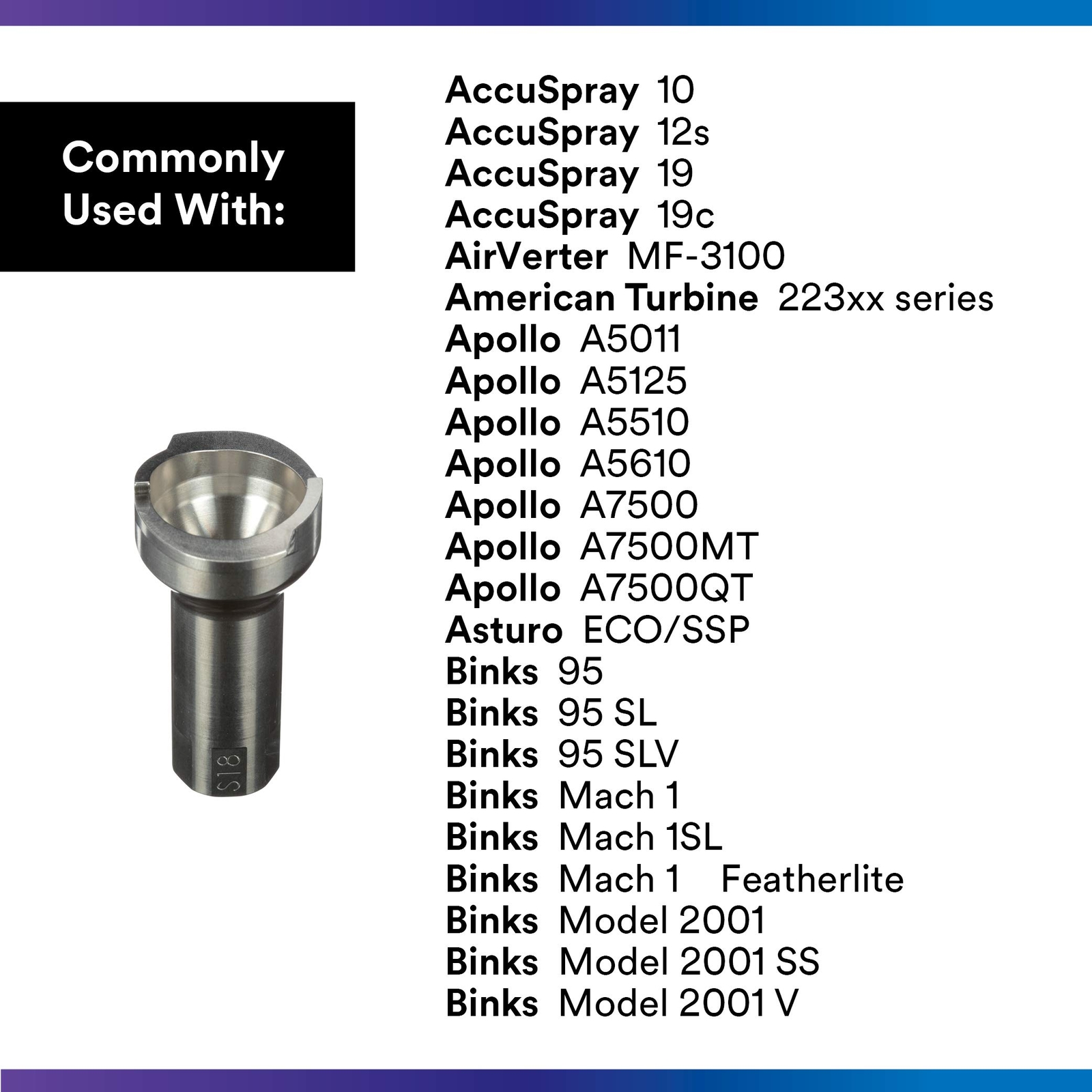 3M PPS 2.0 Spray Gun Adapter #S18, 26054, 3/8 Inch Female, 18 Thread NPS,