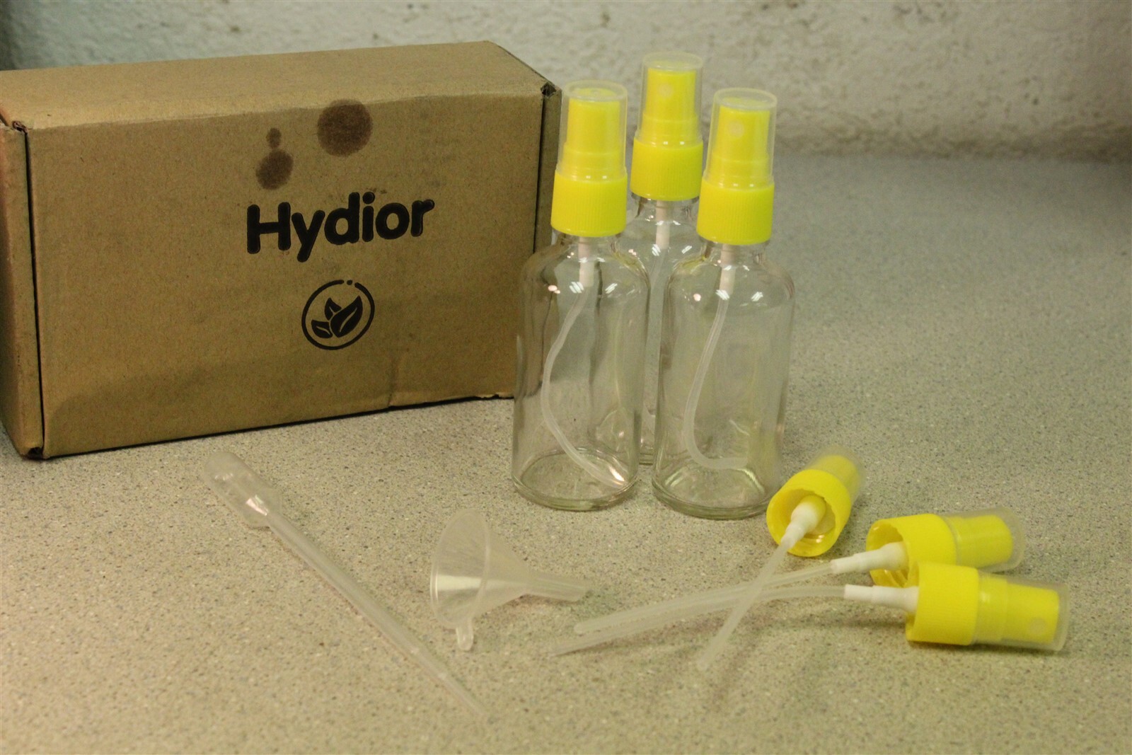 NEW Hydior 2 oz Clear & Yellow Sprayer X002CMSTPX lot of 3 *FREE SHIPPING*