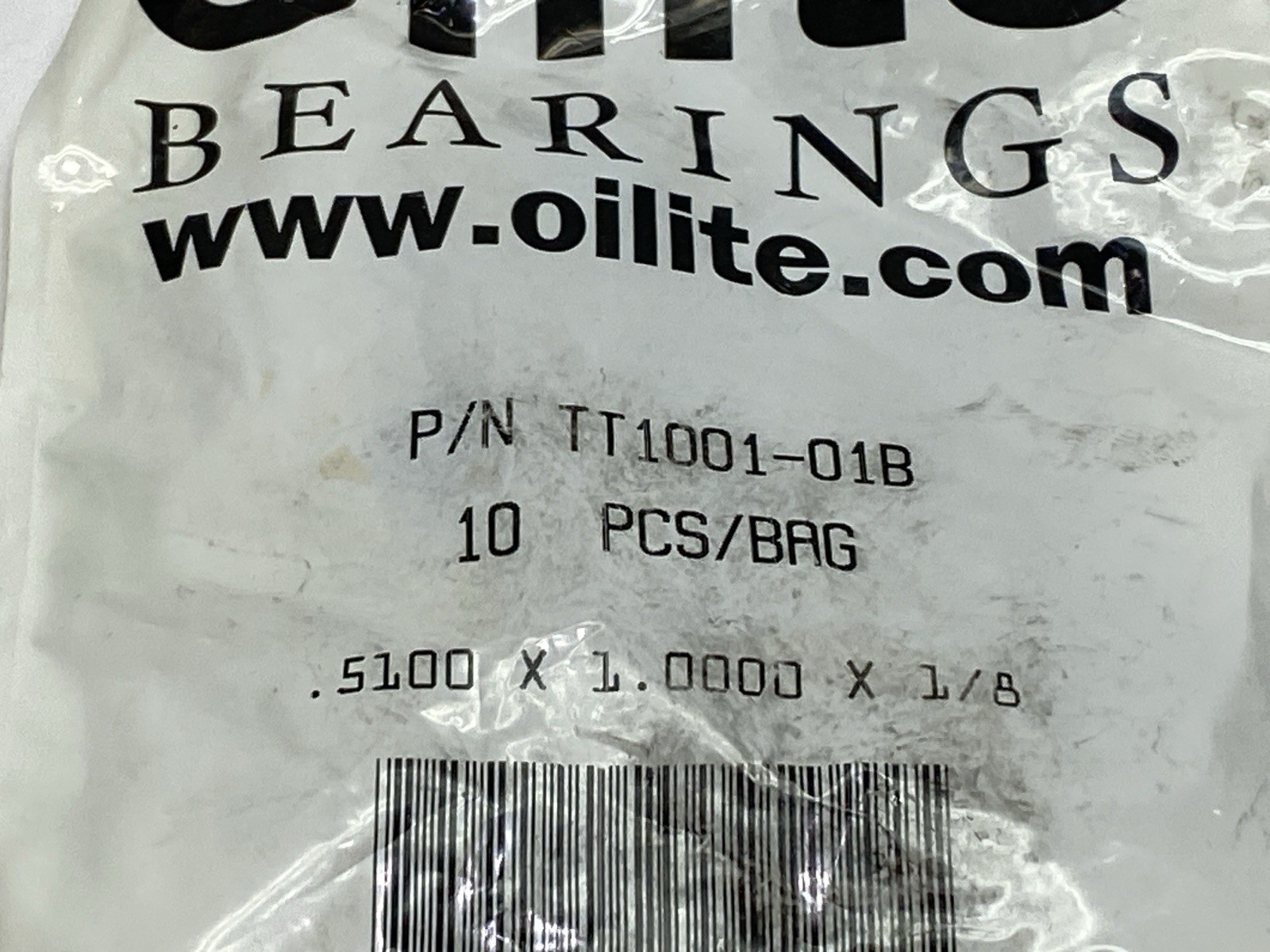 Oilite TT1001-01B Thrust Washer 0.5″ Bore 1″ OD 0.125″ Wide PKG OF 10