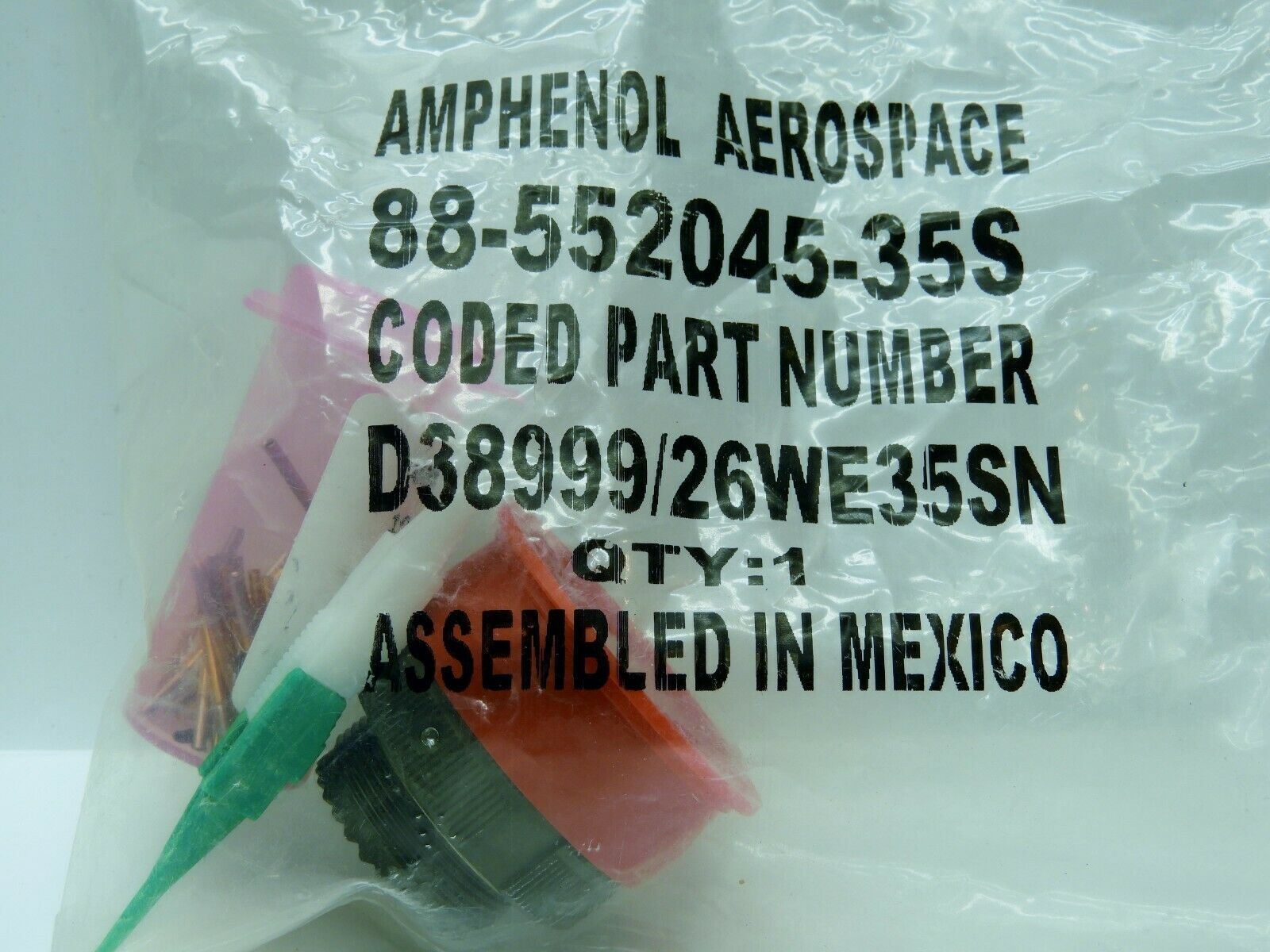 Amphenol Aerospace 55-Position Female Connector Plug W/Contacts MIL-DTL38999
