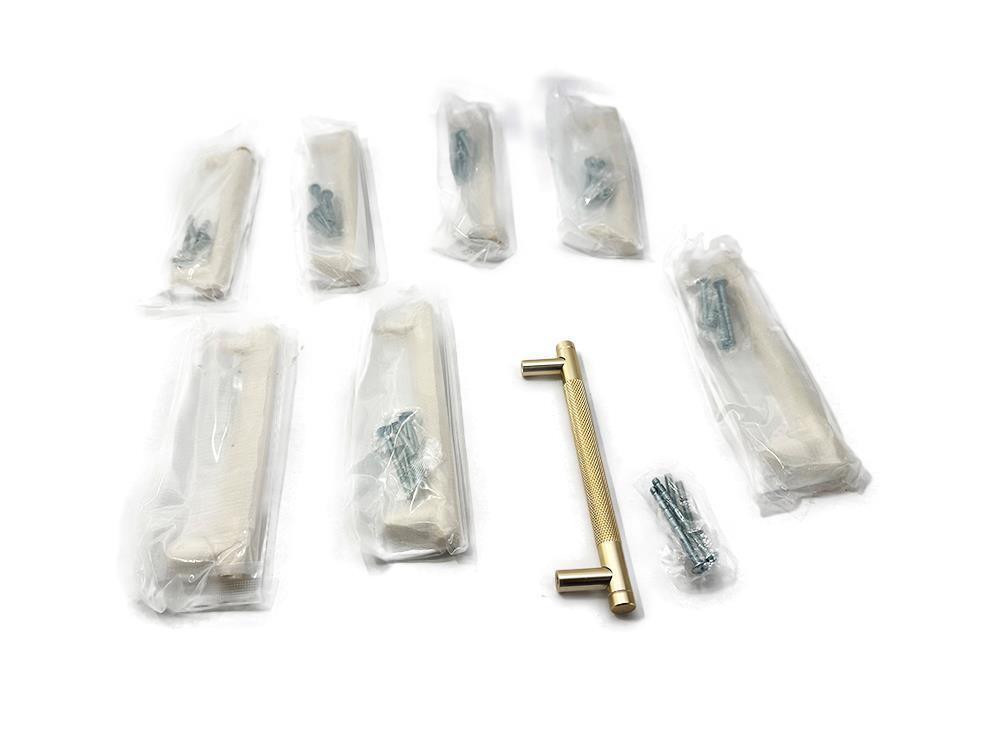 Box of 8 Qty Amerdeco ZH0031 Gold Knurled Cabinet Pull Handle FREE FAST SHIP