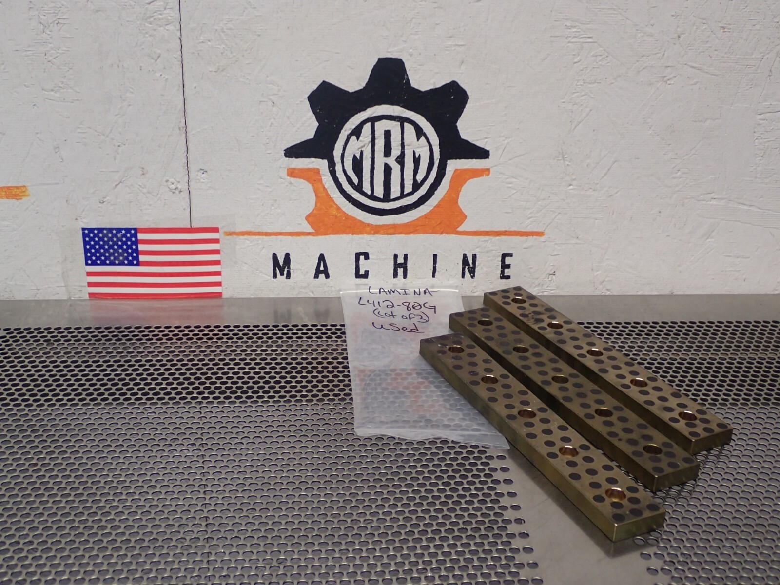 LAMINA L412-80G Wear Strip Bronze Drilled Used With Warranty (Lot of 3) See Pics