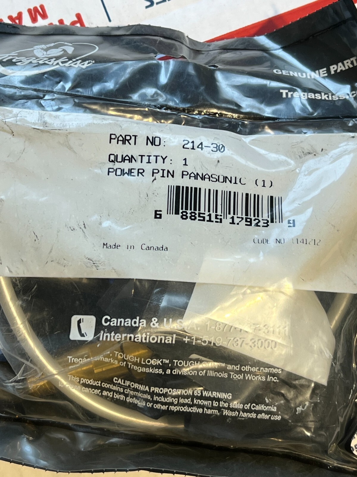 tregaskiss 214-30 nos poor packaging