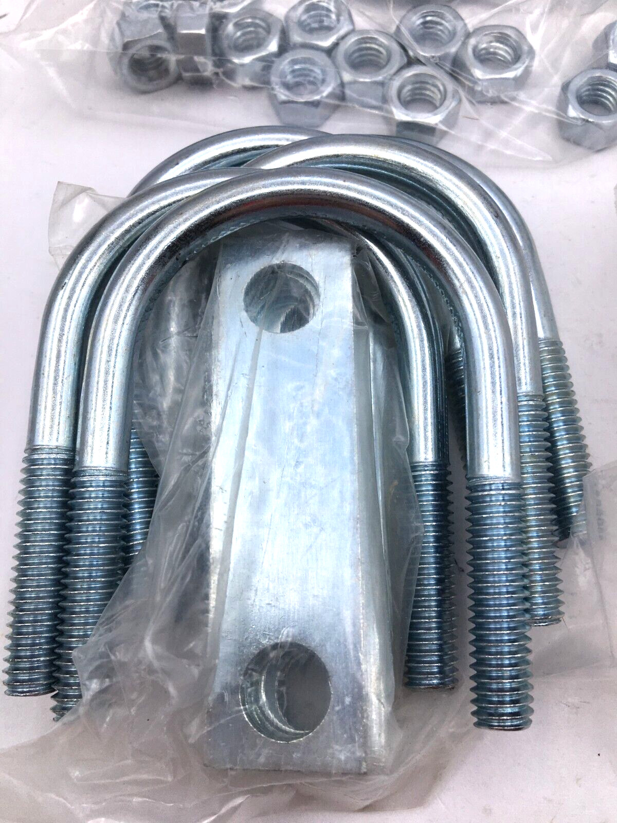 Grainger Lot of 9 U-Bolt W Mounting Plate Steel 5/16×1-3/4×2-11/16″ 4P823G New