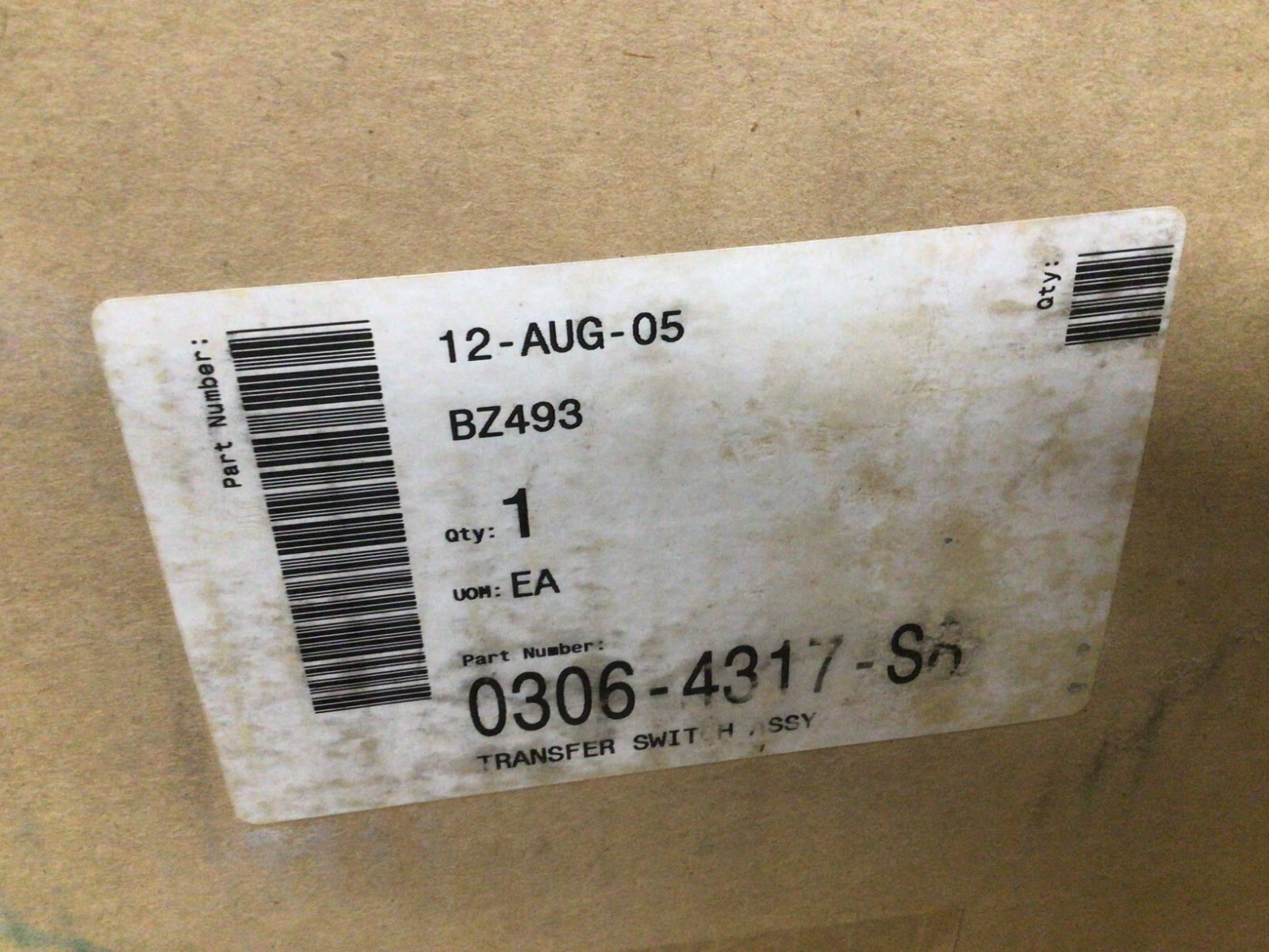 NEW CUMMINS ONAN TRANSFER SWITCH 306-4317-S8 CR1F150 CR1-F150 LC1-F150