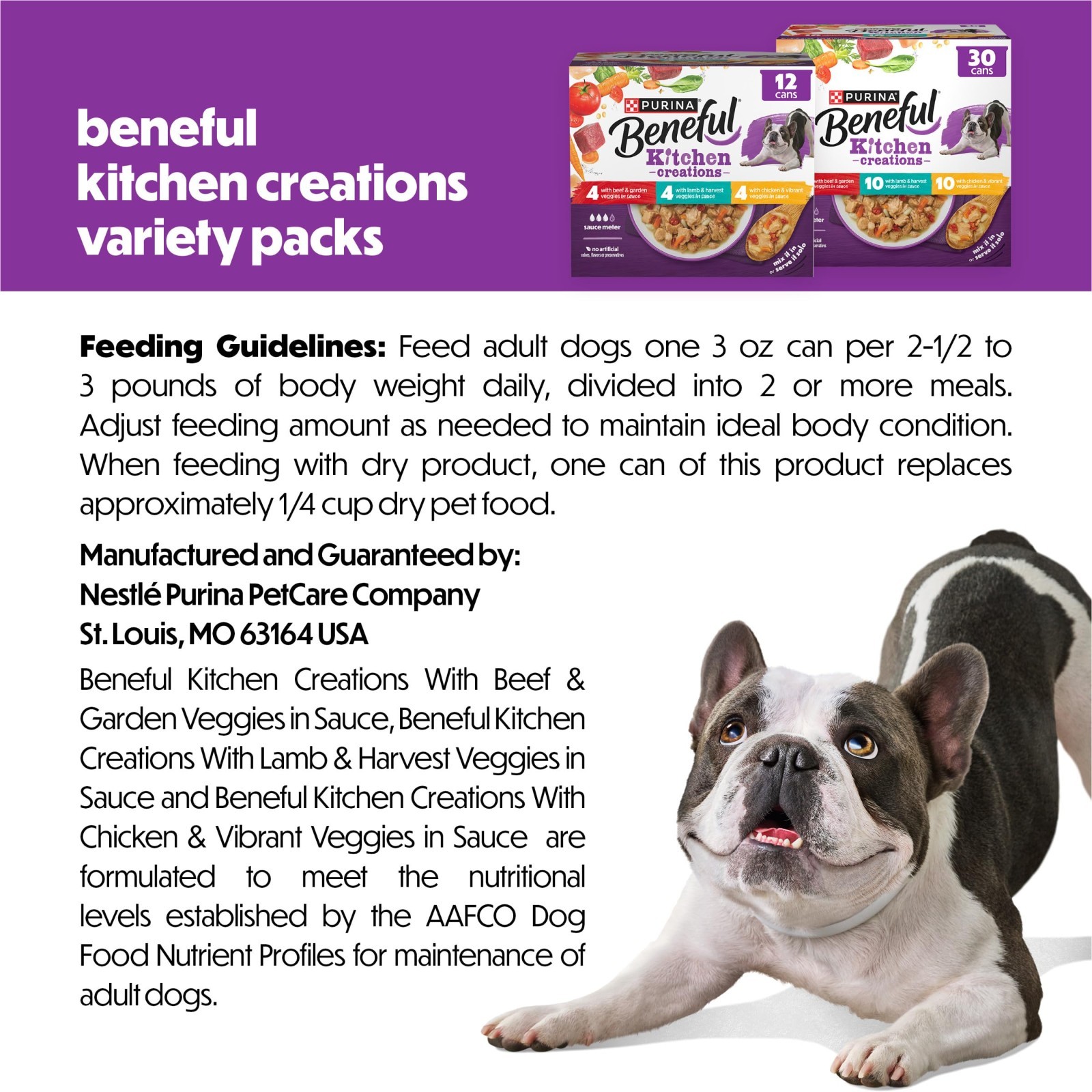Purina Beneful Medleys Wet Dog Food Soft Beef, Chicken & Lamb, 3 oz Cans,60 pack