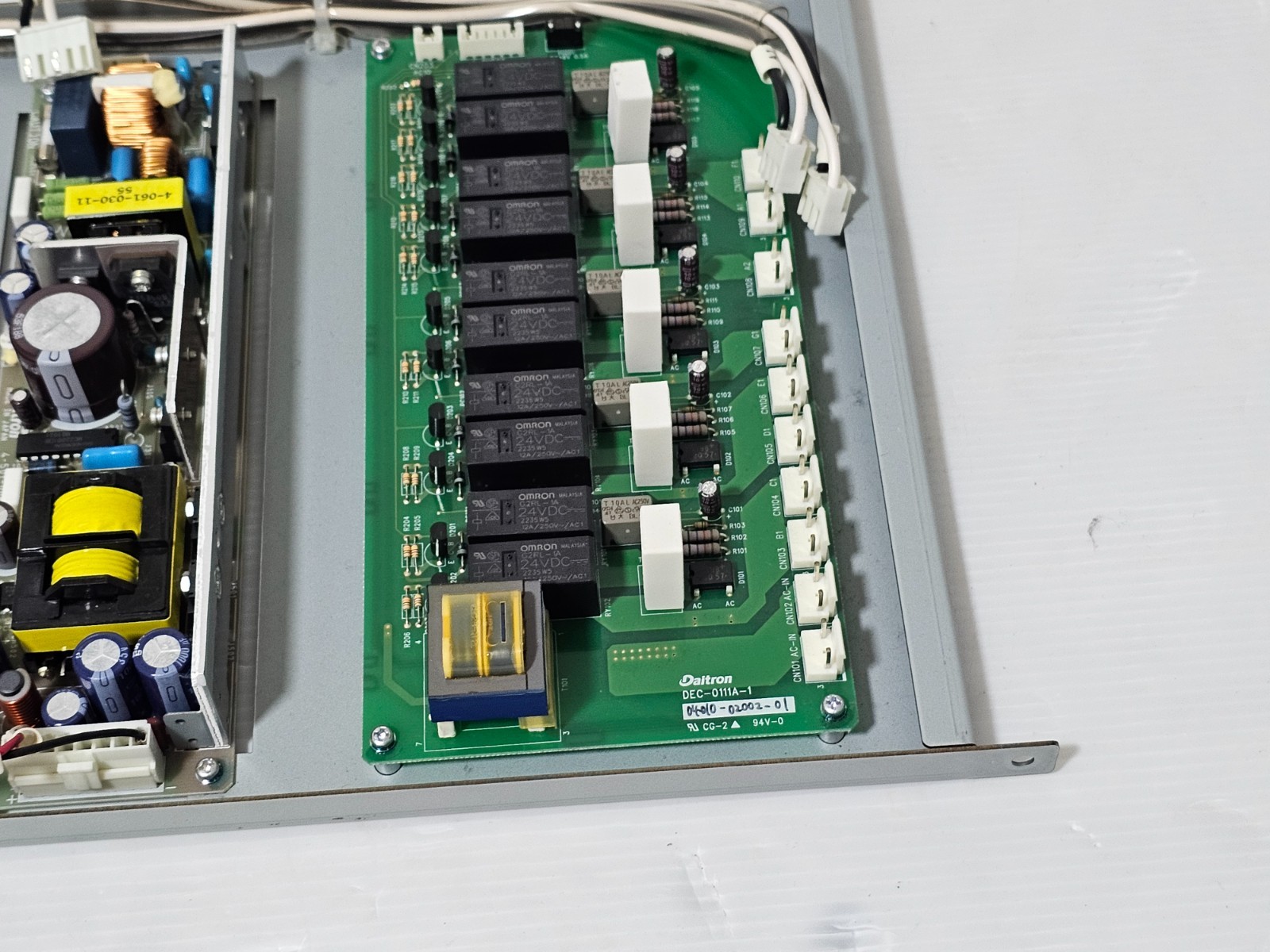 Daitron DEC-0111A-1, 04010-02001-01 Board w/ 4-501-006-11, 4-501-021-11 PSU