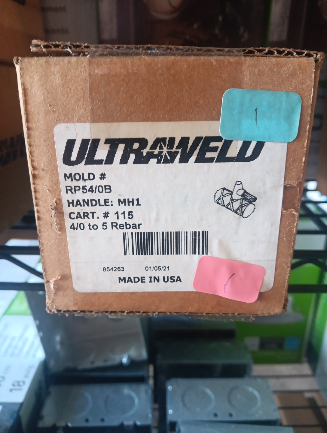 Ultraweld Mold #RP54/0B for 4/0 to 5 Rebar Handle MH1
