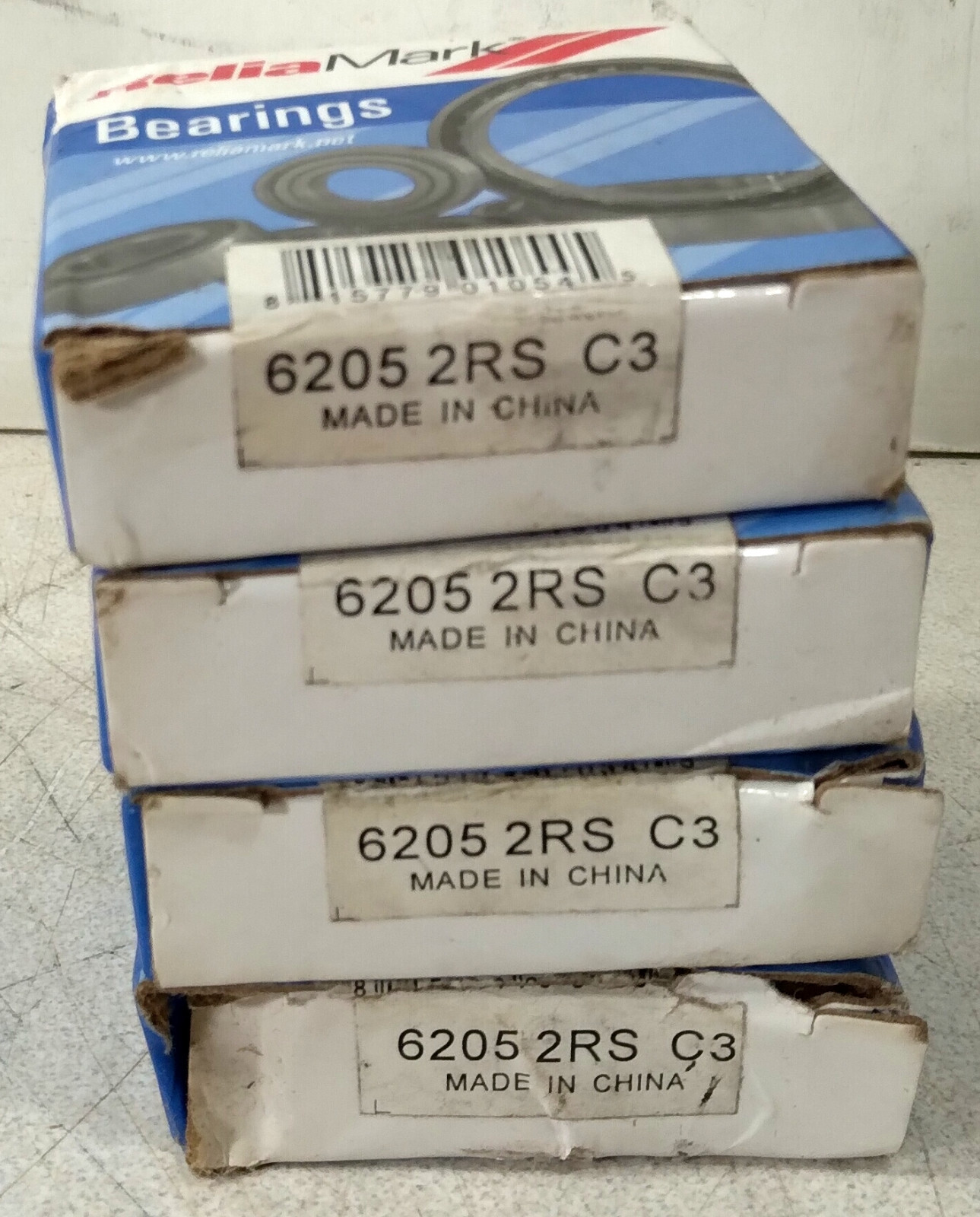 4 NEW RELIAMARK 6205 2RS C3 RADIAL DEEP GROOVE BEARINGS NIB ***MAKE OFFER***