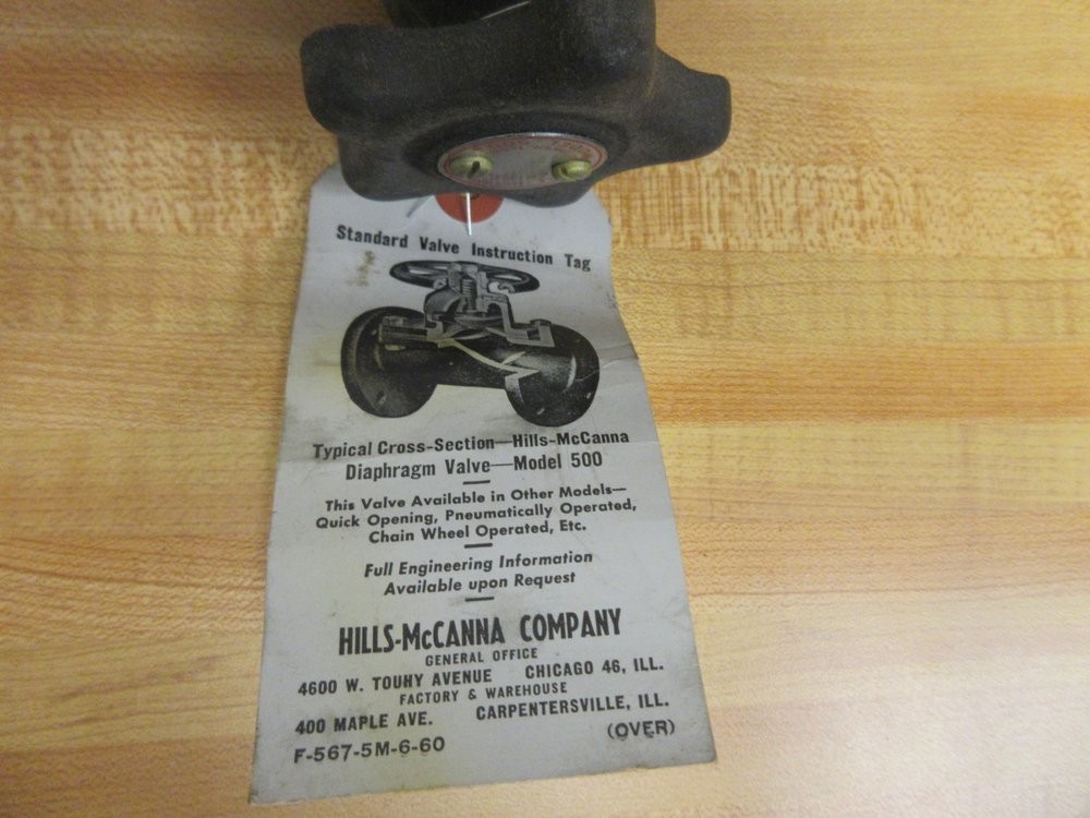 Hills-McCanna 510 R2 Diaphragm Valve F-567-5M-6-60